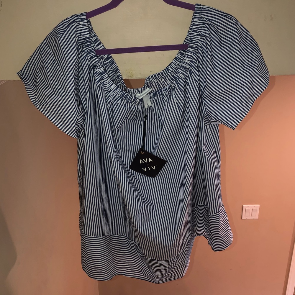 Off the shoulder plus size top